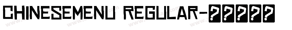 ChineseMenu Regular字体转换